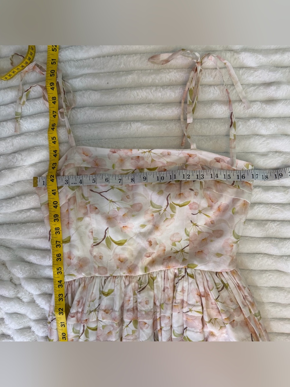 En Saison Callie Floral Tie-Strap Midi / Maxi Dress Size Medium - Picture 8 of 8